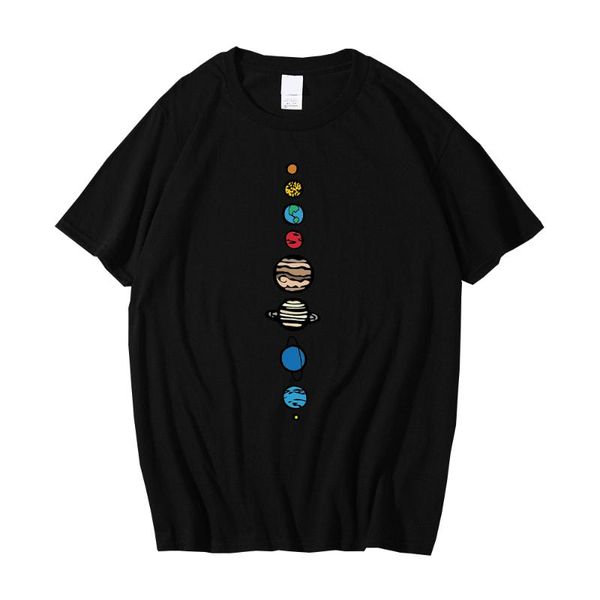men's t-shirts summer rainbow planet print t-shirt fashion casual classic loose neckline breathable 100% cotton fabric, White;black
men's t-shirts summer rainbow planet print t-shirt fashion casual classic loose neckline breathable 100% cotton fabric, White;black