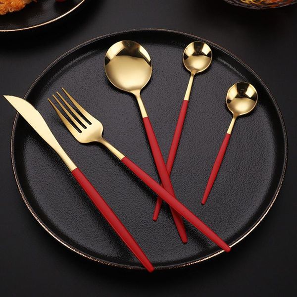 dinnerware sets coffee dessert teaspoon fork knife spoon gold stainless steel round hanglde tableware home party kitchen flatware
dinnerware sets coffee dessert teaspoon fork knife spoon gold stainless steel round hanglde tableware home party kitchen flatware