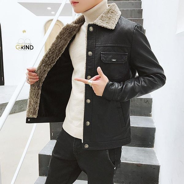 men's fur & faux men pu leather coats clothing 3xl quality outerwear business winter collar male jacket fleece warm snow wind protectio, Black
men's fur & faux men pu leather coats clothing 3xl quality outerwear business winter collar male jacket fleece warm snow wind protectio, Black
