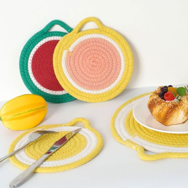 nordic fruit dining table pads heigh quality rope insulation pad pink cute placemat for home decor mats &
nordic fruit dining table pads heigh quality rope insulation pad pink cute placemat for home decor mats &