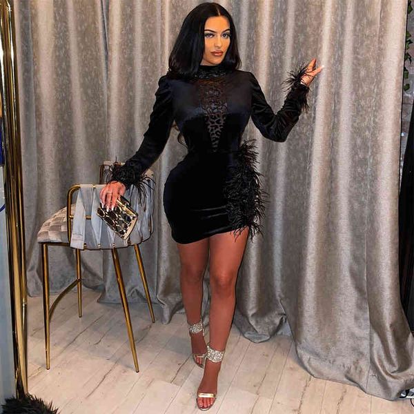 ladies fashion feather waist closing velvet texture shows thin figure slim long sleeve round neck dress, Black;gray
ladies fashion feather waist closing velvet texture shows thin figure slim long sleeve round neck dress, Black;gray