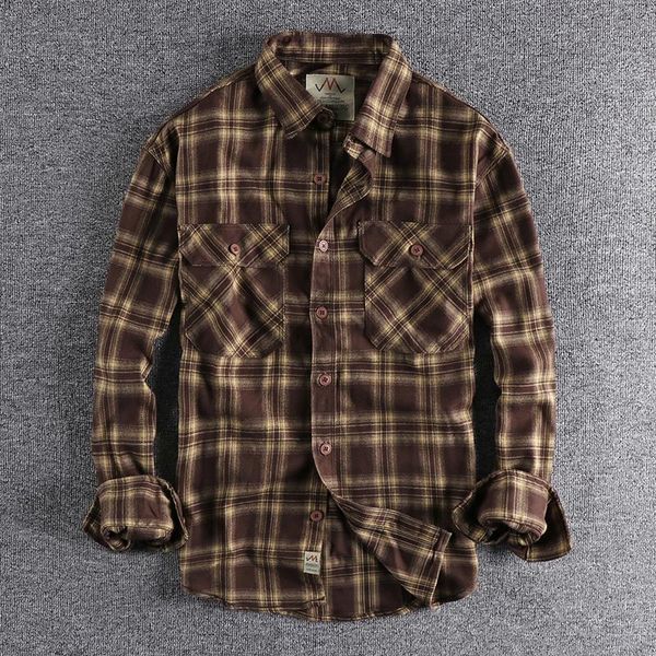 men's casual shirts autumn classic plaid shirt matte comfortable japanese fashion work clothes double pocket thin coat 461, White;black
men's casual shirts autumn classic plaid shirt matte comfortable japanese fashion work clothes double pocket thin coat 461, White;black