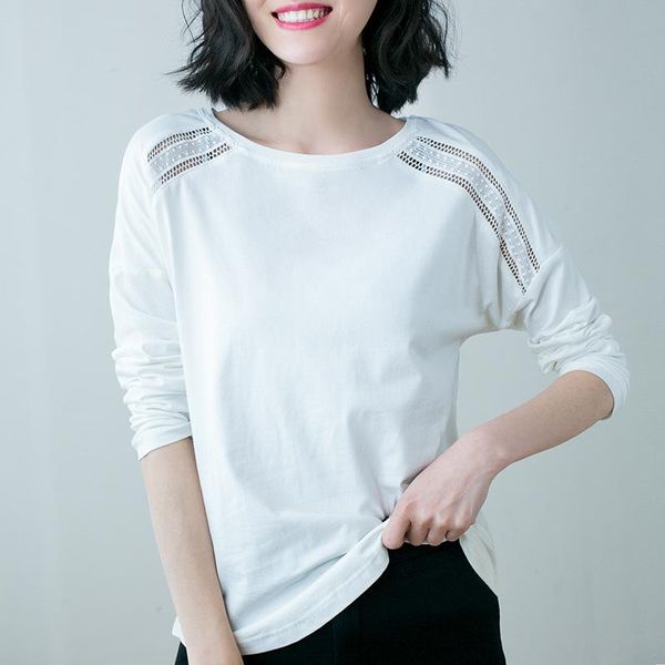 women's blouses & shirts casual women long sleeve cotton plus size lace trimmings hollow out loose blouse shirt fashion autumn, White
women's blouses & shirts casual women long sleeve cotton plus size lace trimmings hollow out loose blouse shirt fashion autumn, White