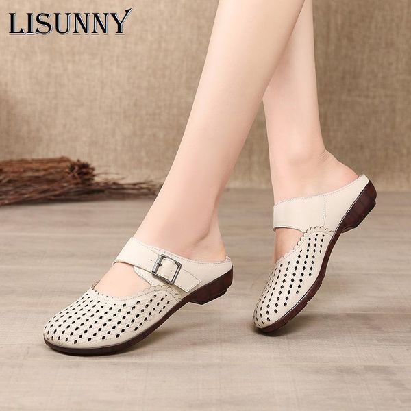 slippers lisunny women shoes genuine leather casual slides summer retro solid mother flat with flip flops, Black
slippers lisunny women shoes genuine leather casual slides summer retro solid mother flat with flip flops, Black