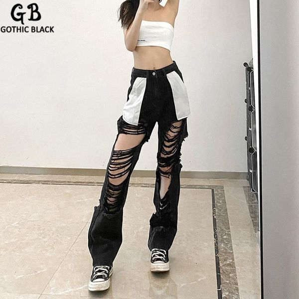 women's pants & capris gothblack ripped denim straight patchwork loose high waist baggy jeans hollow out fashion streetwear women causa, Black;white
women's pants & capris gothblack ripped denim straight patchwork loose high waist baggy jeans hollow out fashion streetwear women causa, Black;white