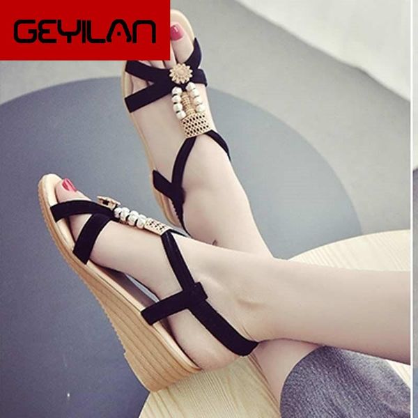 metal decoration wedges sandals women 2021 summer shoes fashion gladiator non-slip student string bead casual ladies, Black
metal decoration wedges sandals women 2021 summer shoes fashion gladiator non-slip student string bead casual ladies, Black