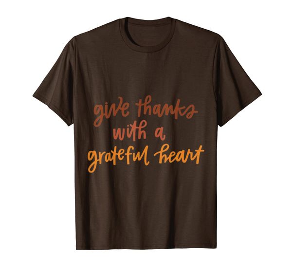 Give Thanks with a Grateful Heart Thanksgiving T-Shirt, Mainly pictures