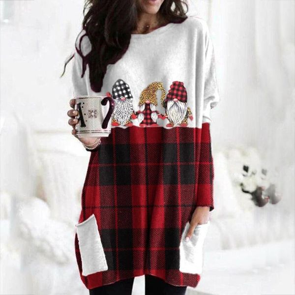 women's hoodies & sweatshirts christmas women blouse long sleeve o-neck tree print color matching pullover elegant plaid tee shirt, Black
women's hoodies & sweatshirts christmas women blouse long sleeve o-neck tree print color matching pullover elegant plaid tee shirt, Black