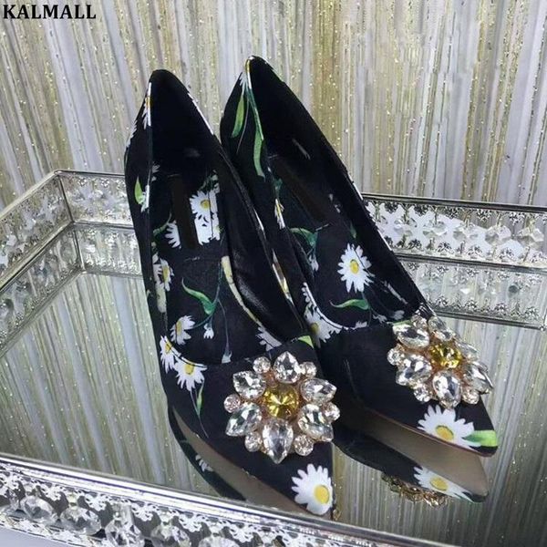 dress shoes kalmall bridal floral printed pointed toe crystal studs high heels flower diamonds pumps wedding women, Black
dress shoes kalmall bridal floral printed pointed toe crystal studs high heels flower diamonds pumps wedding women, Black