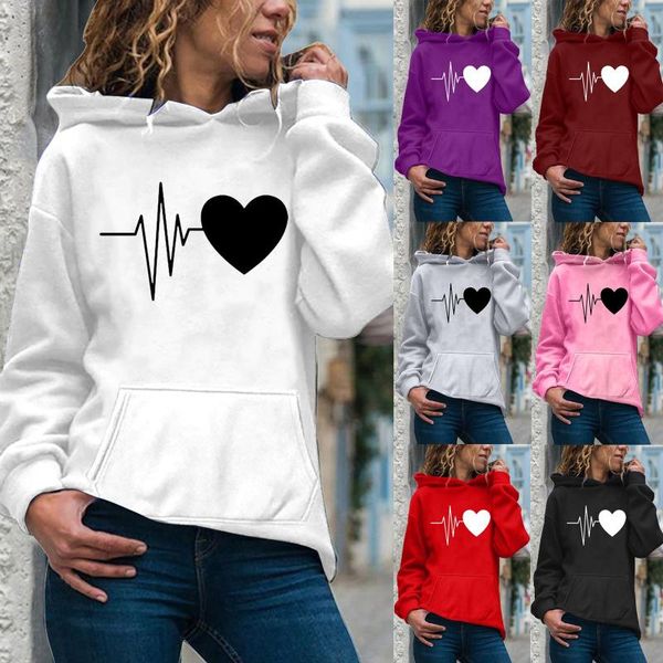 women's hoodies & sweatshirts 2021 hoodie a variety of models s-3xl super size womens casual jumper ladies print sweatshirt blouse tee, Black