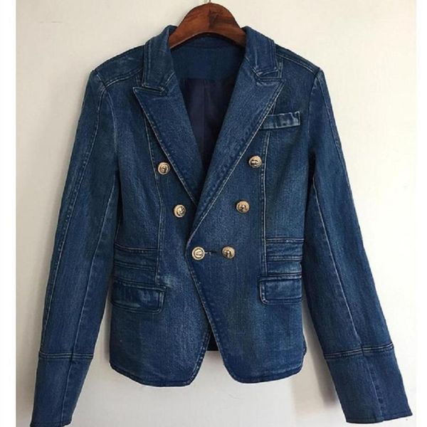 high-end women blazers coat 2021 fashion denim design blazer female metal buttons double breasted cowboy jacket outwear l1360 women's s, White;black
high-end women blazers coat 2021 fashion denim design blazer female metal buttons double breasted cowboy jacket outwear l1360 women's s, White;black
