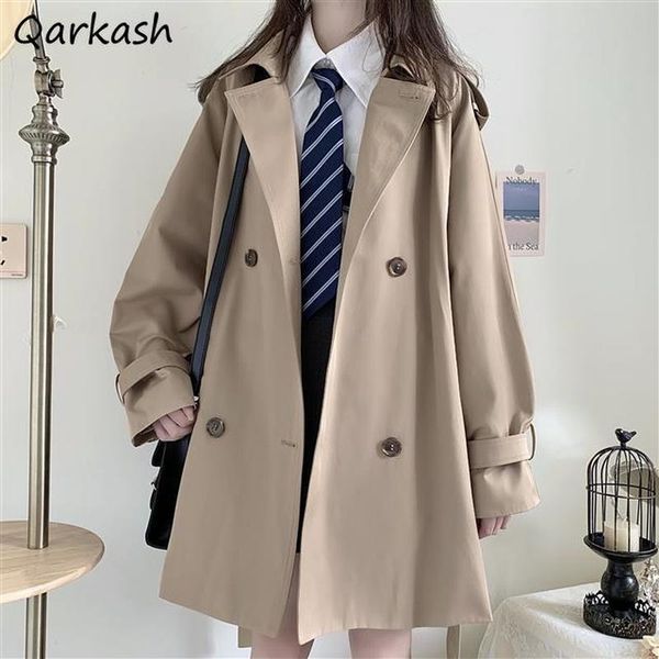 women's trench coats women looe preppy japan style cute leisure cozy autumn double breasted classic mujer outwear sweet chic simple ins, Tan;black
women's trench coats women looe preppy japan style cute leisure cozy autumn double breasted classic mujer outwear sweet chic simple ins, Tan;black