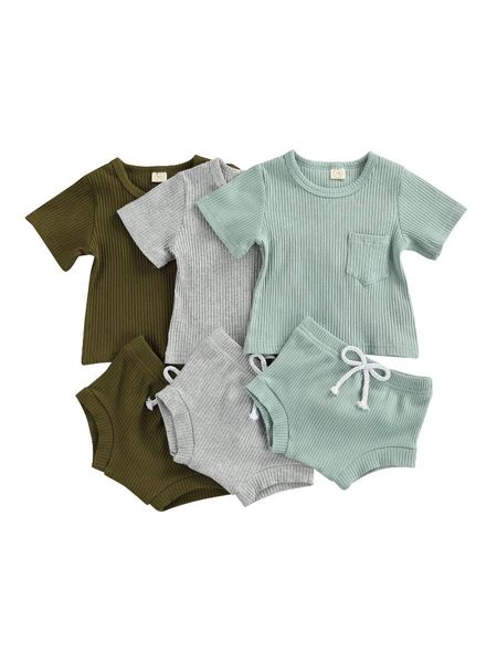 clothing sets toddler infant baby boys summer clothes suit born kids boy ribbed knitted short sleeve pocket t-shirts+shorts tracksuits, White
clothing sets toddler infant baby boys summer clothes suit born kids boy ribbed knitted short sleeve pocket t-shirts+shorts tracksuits, White