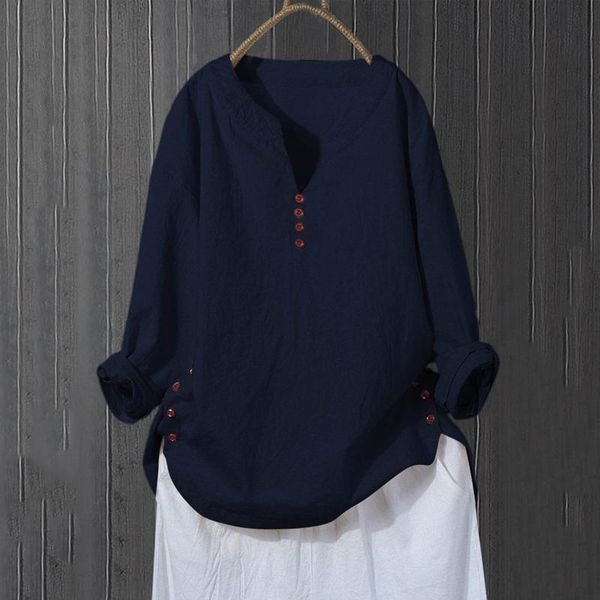 women's blouses & shirts button women v-neck casual long sleeve pullover shirt blouse chemise longue femme, White
women's blouses & shirts button women v-neck casual long sleeve pullover shirt blouse chemise longue femme, White