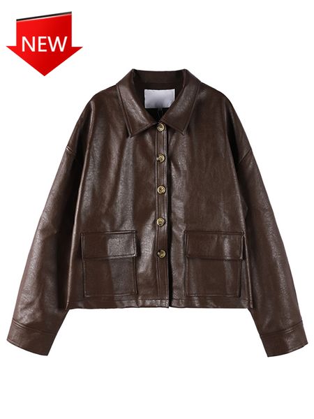 more size of jackets for the woman spring short shirt brown leather jacket female sleeve shoulder drop, Black
more size of jackets for the woman spring short shirt brown leather jacket female sleeve shoulder drop, Black
