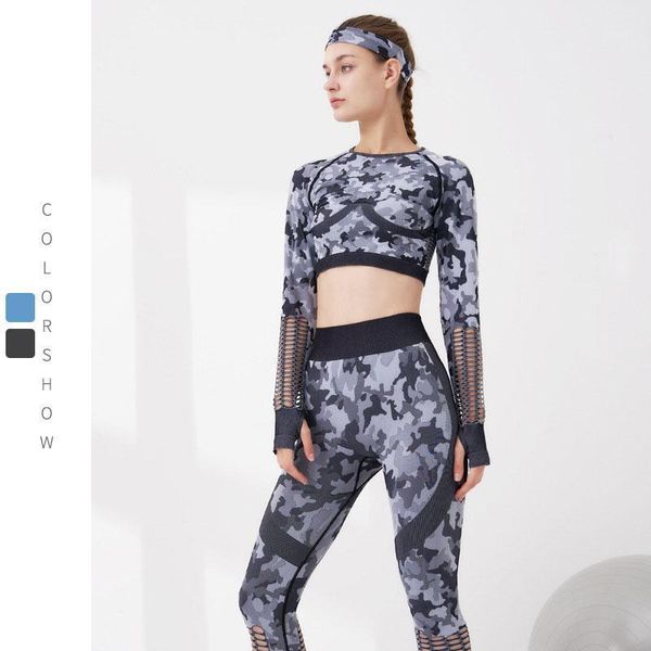yoga outfit seamless camouflage set sport outfits women workout two 2 piece long sleeve crop leggings gym suit fitness
yoga outfit seamless camouflage set sport outfits women workout two 2 piece long sleeve crop leggings gym suit fitness
