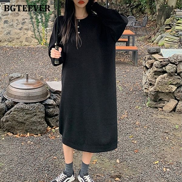 dresses 2021 autumn new women solid knitted o-neck buttons oversized full sleeve ladies sweater dress long vestidos femme 8yu1, Black;gray
dresses 2021 autumn new women solid knitted o-neck buttons oversized full sleeve ladies sweater dress long vestidos femme 8yu1, Black;gray