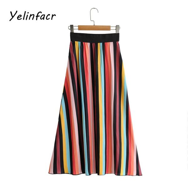 yelinfacr women's knit skirt rainbow stripes autumn high waist elastic a-line big swing skirts elegant loose harajuku female, Black
yelinfacr women's knit skirt rainbow stripes autumn high waist elastic a-line big swing skirts elegant loose harajuku female, Black