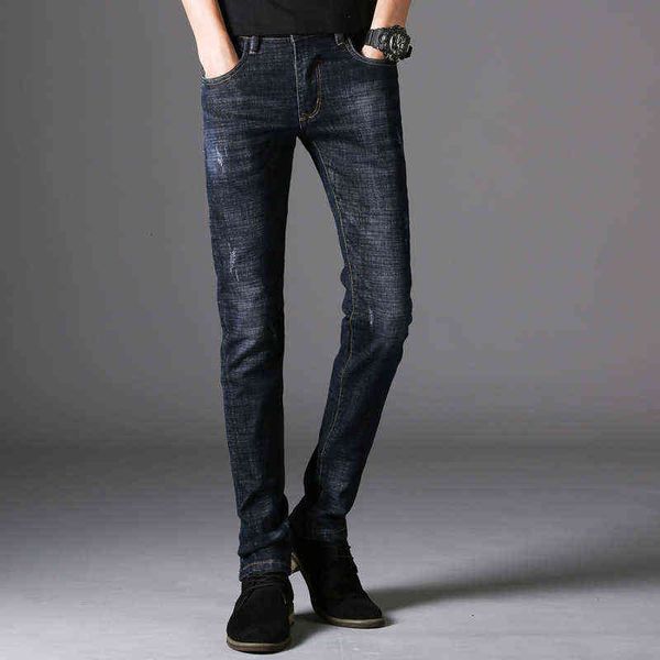 men's jeans spring korean youth fashion casual slim fit men's elastic jeans, Blue
men's jeans spring korean youth fashion casual slim fit men's elastic jeans, Blue