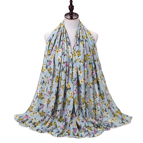 2020 new chiffon scarf flower print muslim shawls 175*72cm spring headband wrap hijabs scarves wholesale, Blue;gray
2020 new chiffon scarf flower print muslim shawls 175*72cm spring headband wrap hijabs scarves wholesale, Blue;gray