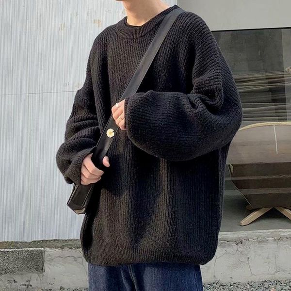 men's sweaters crew neck men solid color street fashion clothing oversized autumn winter casual long sleeve shirts, White;black
men's sweaters crew neck men solid color street fashion clothing oversized autumn winter casual long sleeve shirts, White;black