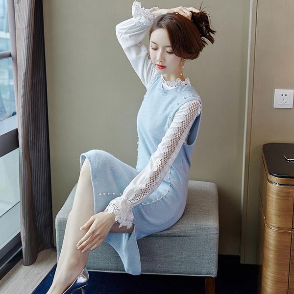 two piece dress luxury elegant work suits 2021 autumn fashion beading sweater women o neck long sleeve shirt+sleeveless knitted set, White
two piece dress luxury elegant work suits 2021 autumn fashion beading sweater women o neck long sleeve shirt+sleeveless knitted set, White