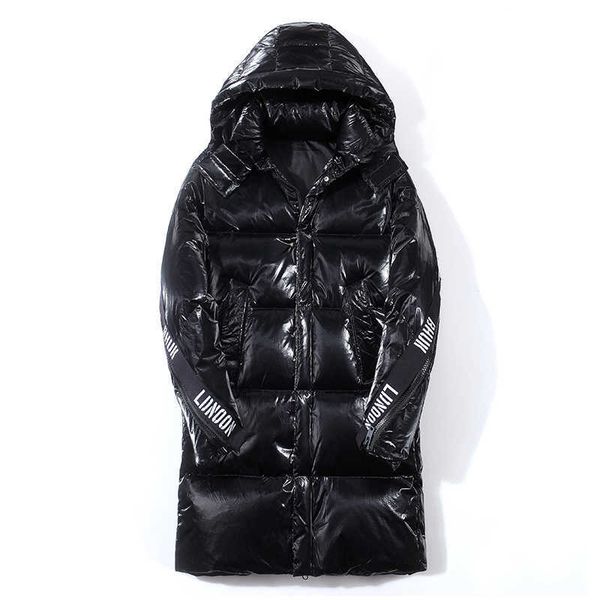 men's duck down coat, light hooded coat, knee long, shiny, thick and warm, black parker new winter series
men's duck down coat, light hooded coat, knee long, shiny, thick and warm, black parker new winter series