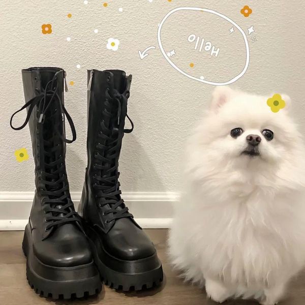 boots women motorcycle wedges flat shoes woman high heel platform pu leather lace up black girls
boots women motorcycle wedges flat shoes woman high heel platform pu leather lace up black girls
