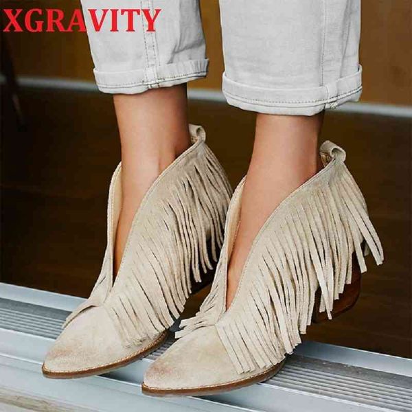 xgravity autumn genuine leather shoes fashion tassel ladies v cut design high heel boots chunky heel boots female shoe s005 210429, Black
xgravity autumn genuine leather shoes fashion tassel ladies v cut design high heel boots chunky heel boots female shoe s005 210429, Black
