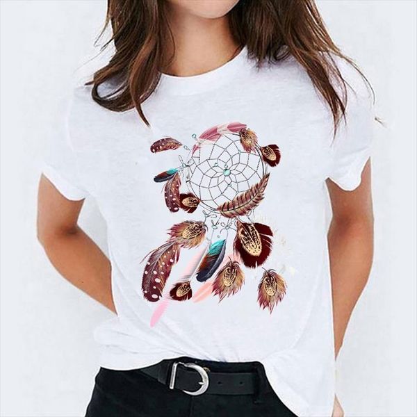 and women summer autumn men t shirt dream womens web feather flower 90s print lady graphic female tee, White;black
and women summer autumn men t shirt dream womens web feather flower 90s print lady graphic female tee, White;black