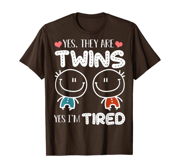 yes they are twins yes i'm tired parents gift t-shirt, White;black
yes they are twins yes i'm tired parents gift t-shirt, White;black