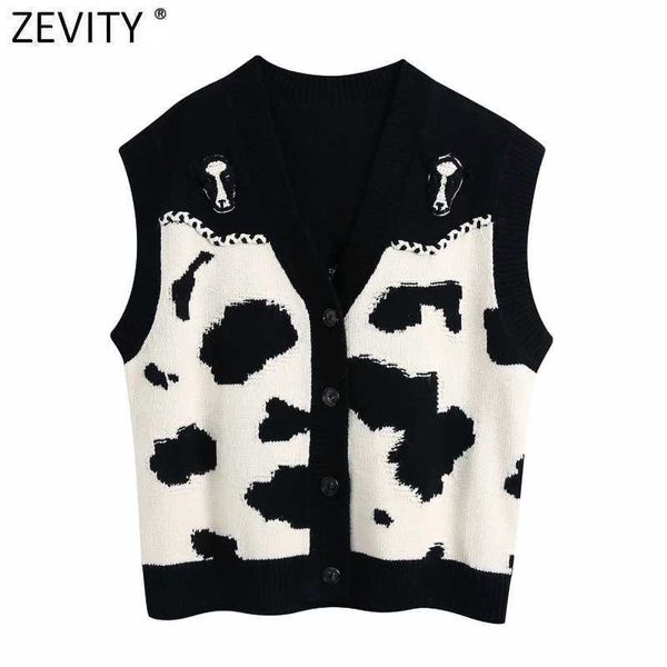 zevity women vintage animal pattern loose cardigan vest sweater ladies v neck sleeveless waistcoat chic pullovers sw700 210603, White
zevity women vintage animal pattern loose cardigan vest sweater ladies v neck sleeveless waistcoat chic pullovers sw700 210603, White