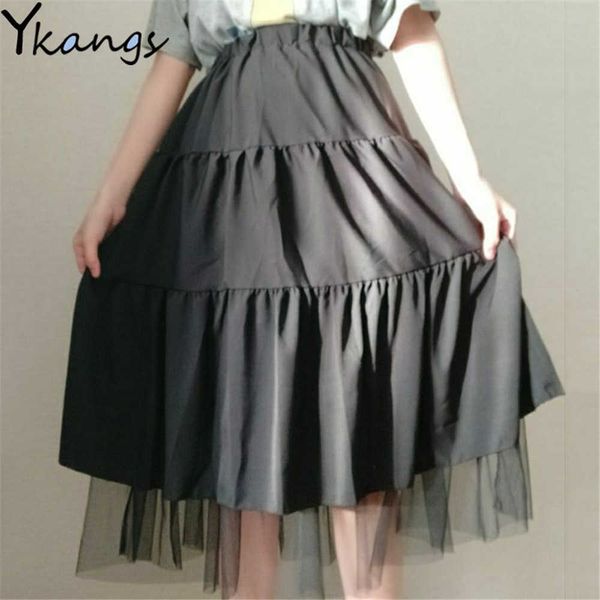 black pleated tulle elastic high waist long maxi skirt women white mesh summer boho beach skirts korean fashion saia midi faldas 210619
black pleated tulle elastic high waist long maxi skirt women white mesh summer boho beach skirts korean fashion saia midi faldas 210619
