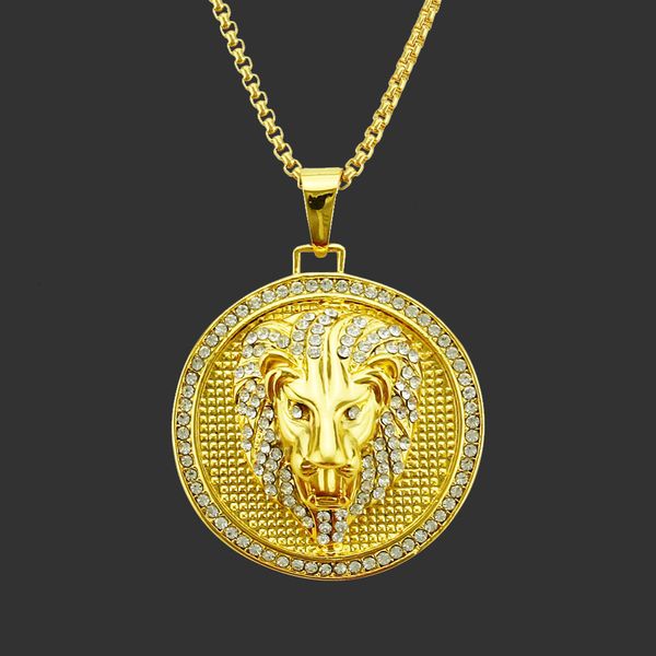 men for chains pendant hip hop amulet neck s hiphop punk style personality necklace lion head fashion, Silver
men for chains pendant hip hop amulet neck s hiphop punk style personality necklace lion head fashion, Silver