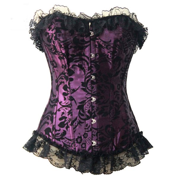 woman bustiers purple lace up satin flower jacquard waist trainer corset victorian bustiers lingerie steampunk boned overbust corselet, Black;white
woman bustiers purple lace up satin flower jacquard waist trainer corset victorian bustiers lingerie steampunk boned overbust corselet, Black;white