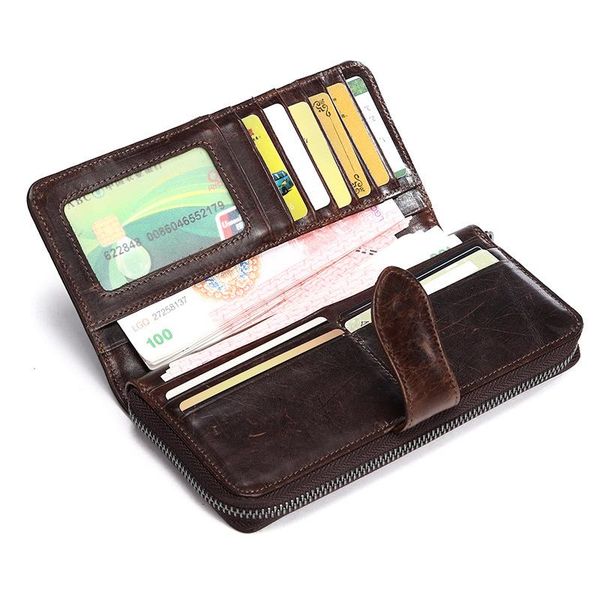 wallets vintage natural cow leather men long genuine clutch purse hasp male female cellphone bag card holder wallet, Red;black
wallets vintage natural cow leather men long genuine clutch purse hasp male female cellphone bag card holder wallet, Red;black