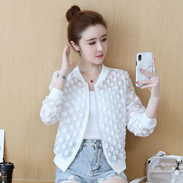 women's jackets 2021 summer thin jacket women casual zipper short coats fashion woman long sleeve plaid white lace outwear, Black;brown
women's jackets 2021 summer thin jacket women casual zipper short coats fashion woman long sleeve plaid white lace outwear, Black;brown