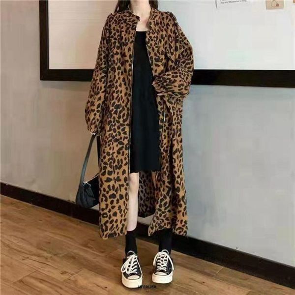 women's trench coats size 6xl 150kg women coat leopard casual long outerwear loose overcoat autumn winter femme large clothes, Tan;black
women's trench coats size 6xl 150kg women coat leopard casual long outerwear loose overcoat autumn winter femme large clothes, Tan;black