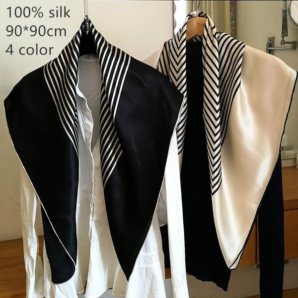 scarves naizaiga 100% silk 90*90cm black white stripe hand-rolled women sping scarf summer shawl ,zcst12, Blue;gray
scarves naizaiga 100% silk 90*90cm black white stripe hand-rolled women sping scarf summer shawl ,zcst12, Blue;gray