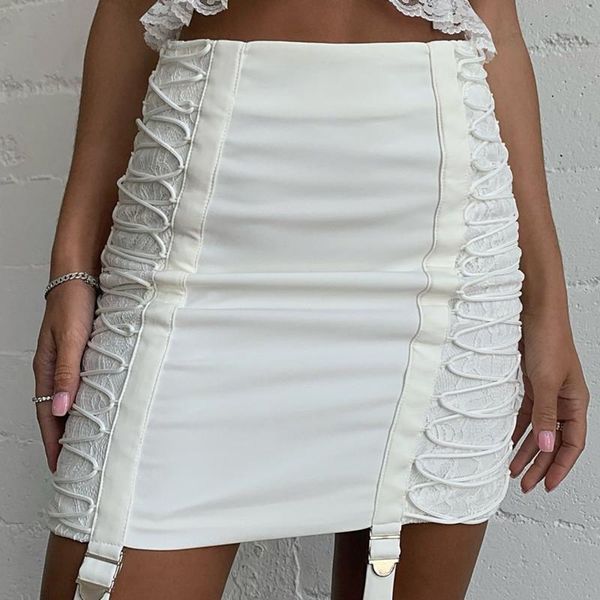 spring high waist lace patchwork bandage bodycon mini skirts white korean fashion harajuku women clothing, Black
spring high waist lace patchwork bandage bodycon mini skirts white korean fashion harajuku women clothing, Black