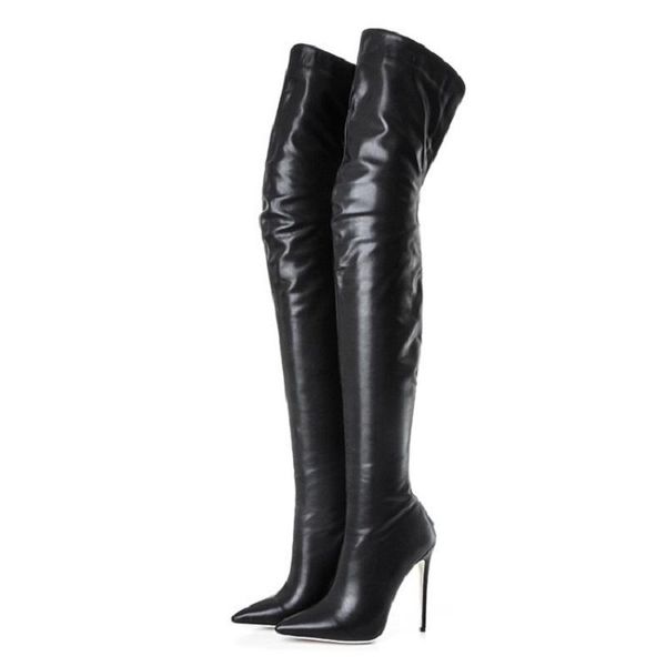 boots spring pointed back zipper stiletto heel stovepipe long female party dress over the knee large size thin, Black
boots spring pointed back zipper stiletto heel stovepipe long female party dress over the knee large size thin, Black