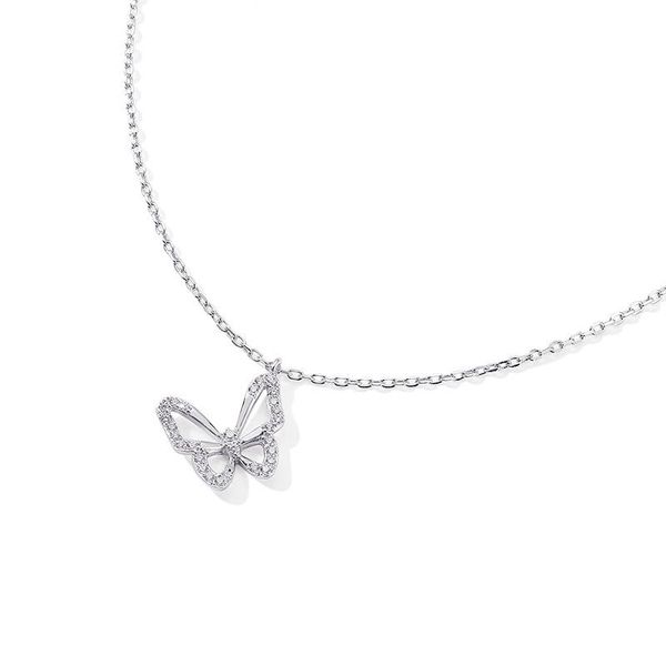 chains fashion cubic zircon butterfly pendant necklace gold color korean style for women girls jewelr, Silver
chains fashion cubic zircon butterfly pendant necklace gold color korean style for women girls jewelr, Silver
