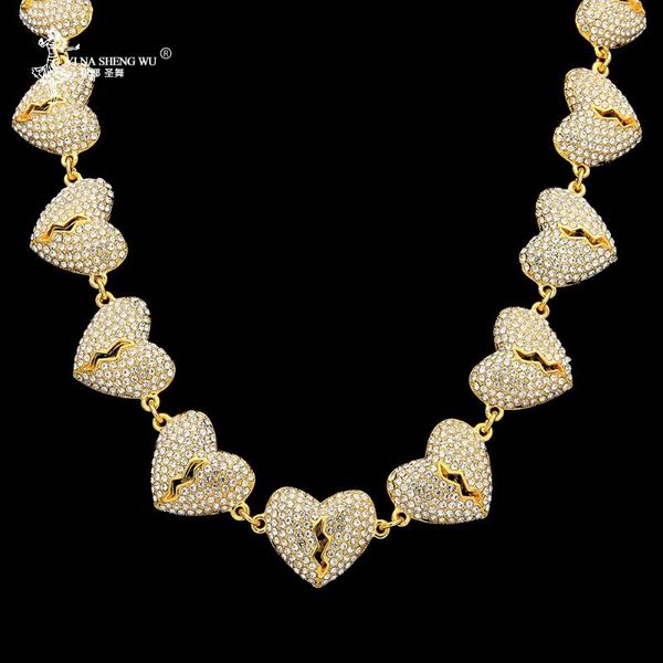 broken heart necklaces full iced out cz rhinestone gold color choker hip hop jewelry bling necklace for men women chain gifts chains, Silver
broken heart necklaces full iced out cz rhinestone gold color choker hip hop jewelry bling necklace for men women chain gifts chains, Silver