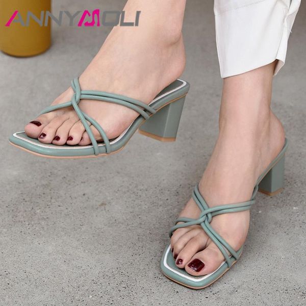 slippers annymoli narrow band high heel slides women square toe block heels shoes lady summer causal sandals female green yellow, Black
slippers annymoli narrow band high heel slides women square toe block heels shoes lady summer causal sandals female green yellow, Black