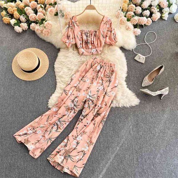 summer women holiday style chiffon printing two piece set short shirt high waist wide leg pants ladies idyllic sets 210430, White
summer women holiday style chiffon printing two piece set short shirt high waist wide leg pants ladies idyllic sets 210430, White