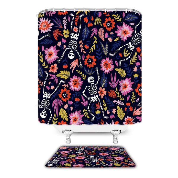 flower skulls shower curtain sets with non-slip bath mat funny skeleton day of the dead boho halloween colorful floral navy pink
flower skulls shower curtain sets with non-slip bath mat funny skeleton day of the dead boho halloween colorful floral navy pink