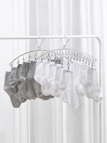 hangers & racks household drying socks hanger multi-function windproof stainless steel rack with multiple clips
hangers & racks household drying socks hanger multi-function windproof stainless steel rack with multiple clips