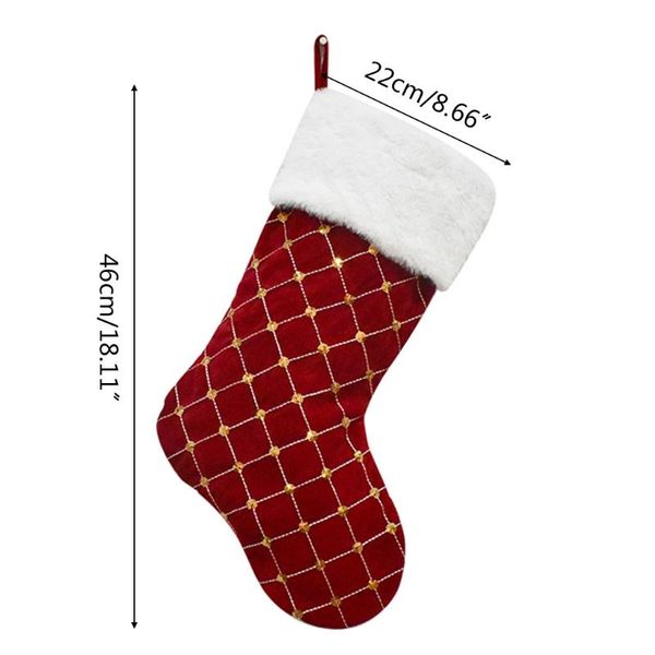 christmas decorations stocking 18 inch xmas stockings sequined plaid gift bag for tree fireplace family holiday party decor
christmas decorations stocking 18 inch xmas stockings sequined plaid gift bag for tree fireplace family holiday party decor
