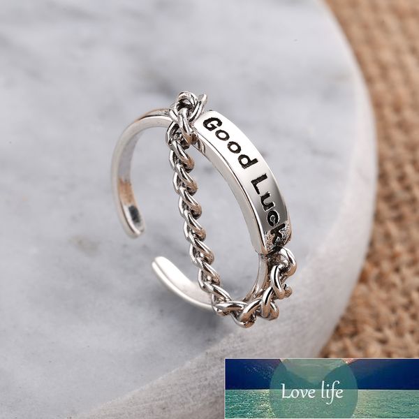 925 sterling silver open size good luck thai silver ring vintage link chain adjustable ring for women party jewelry s-r637
925 sterling silver open size good luck thai silver ring vintage link chain adjustable ring for women party jewelry s-r637