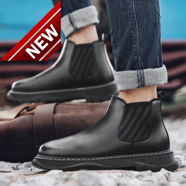 fashion british style leisure chelsea short boots 2021 autumn winter new martin shoes men's shoe trend, Black
fashion british style leisure chelsea short boots 2021 autumn winter new martin shoes men's shoe trend, Black